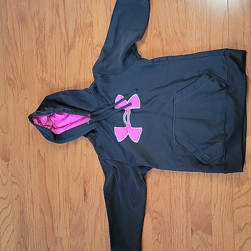 Under Armour Black and Pink Sweatshirt